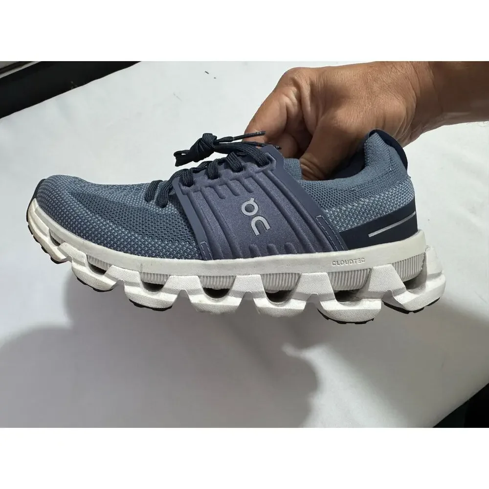On Cloudswift 3 Women's 6.5 Blue White Athletic Running Walking Shoes Sneakers